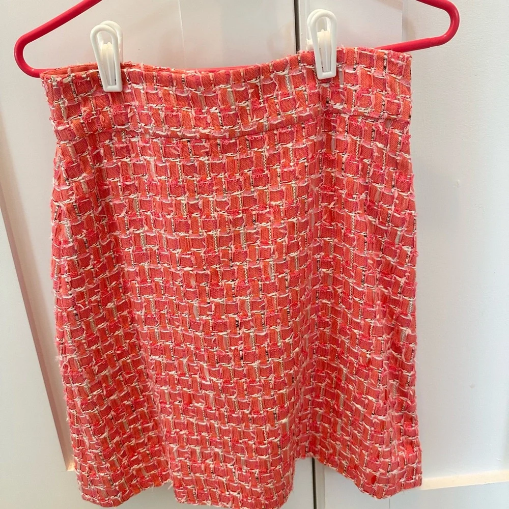 Kate Spade Chic Pink Tweed Skirt - Picture 1 of 4